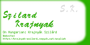 szilard krajnyak business card